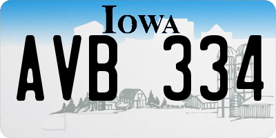 IA license plate AVB334