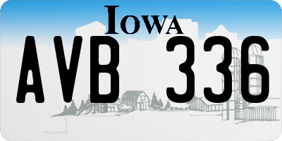 IA license plate AVB336