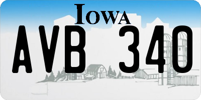 IA license plate AVB340