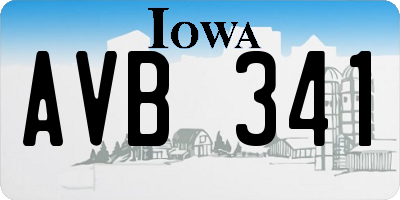 IA license plate AVB341