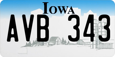 IA license plate AVB343