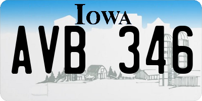 IA license plate AVB346