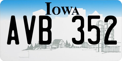 IA license plate AVB352