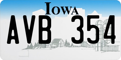 IA license plate AVB354