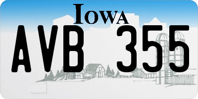 IA license plate AVB355