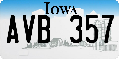 IA license plate AVB357