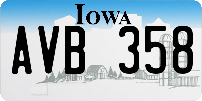 IA license plate AVB358