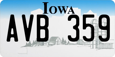 IA license plate AVB359