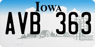 IA license plate AVB363