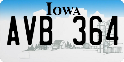 IA license plate AVB364