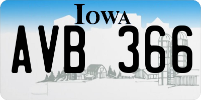 IA license plate AVB366