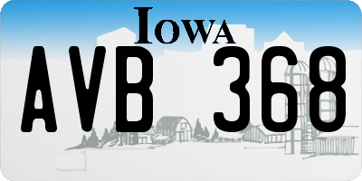 IA license plate AVB368