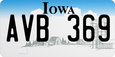 IA license plate AVB369