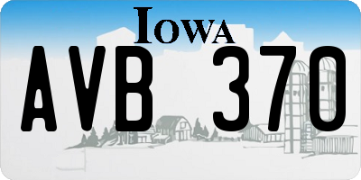 IA license plate AVB370