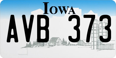 IA license plate AVB373
