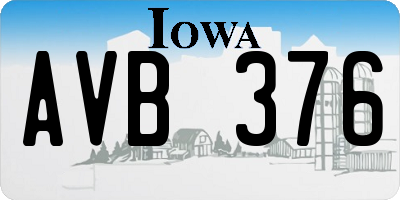 IA license plate AVB376