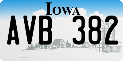 IA license plate AVB382