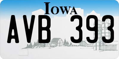 IA license plate AVB393