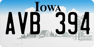 IA license plate AVB394