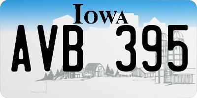IA license plate AVB395