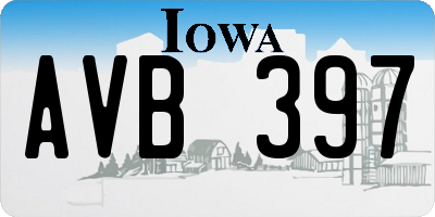 IA license plate AVB397