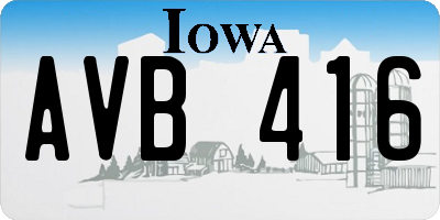 IA license plate AVB416