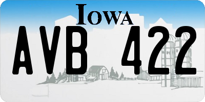 IA license plate AVB422