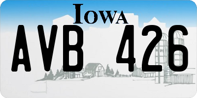 IA license plate AVB426