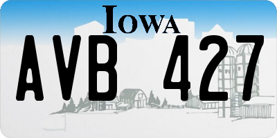 IA license plate AVB427