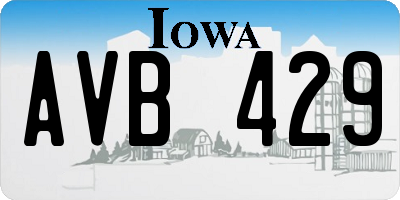 IA license plate AVB429