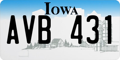 IA license plate AVB431