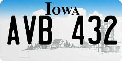IA license plate AVB432