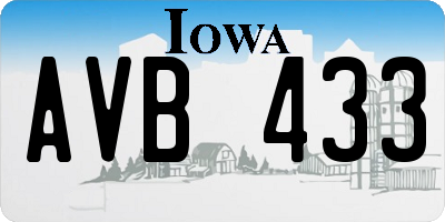 IA license plate AVB433
