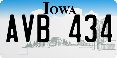 IA license plate AVB434