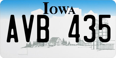IA license plate AVB435