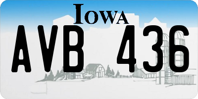IA license plate AVB436