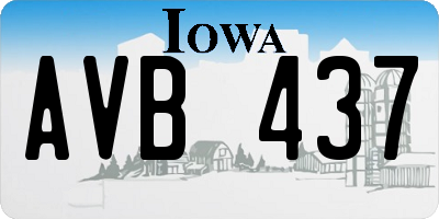 IA license plate AVB437