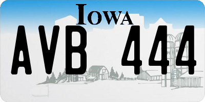 IA license plate AVB444