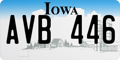 IA license plate AVB446