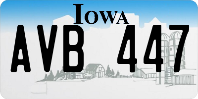 IA license plate AVB447