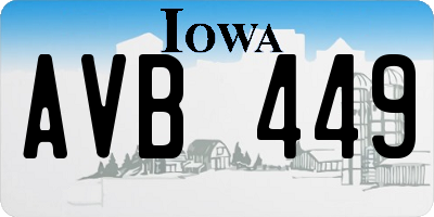 IA license plate AVB449