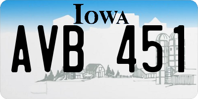 IA license plate AVB451