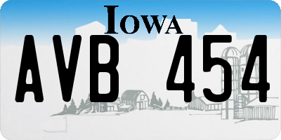 IA license plate AVB454