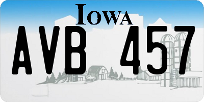 IA license plate AVB457