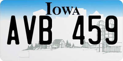IA license plate AVB459