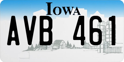 IA license plate AVB461
