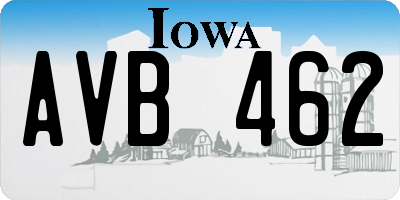 IA license plate AVB462