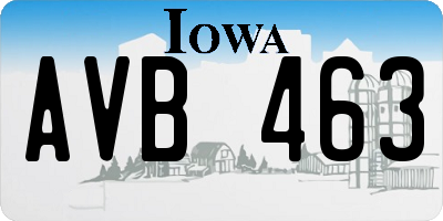 IA license plate AVB463