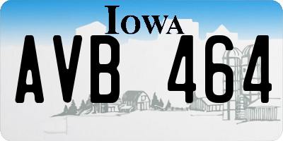 IA license plate AVB464