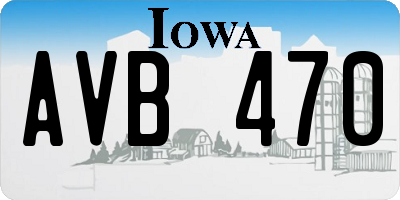 IA license plate AVB470